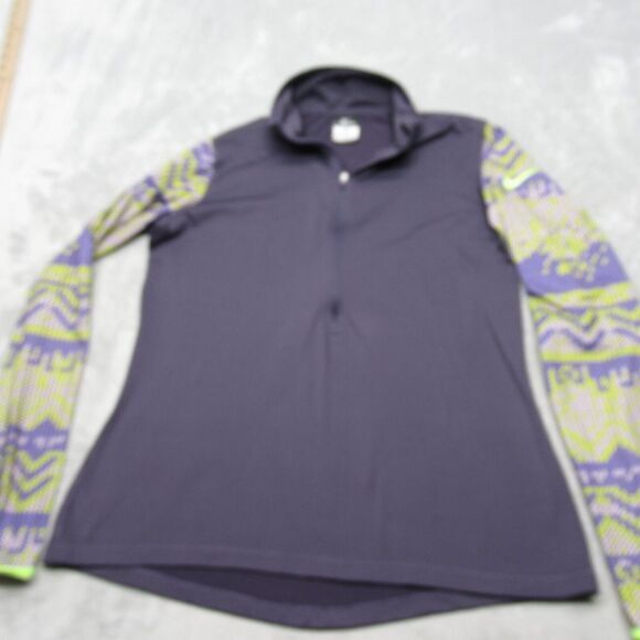 Nike Pro Shirt Womens XL Multicolor Fri Fit Long Sleeve 1/2 Zip Pullover Running - Picture 1 of 12